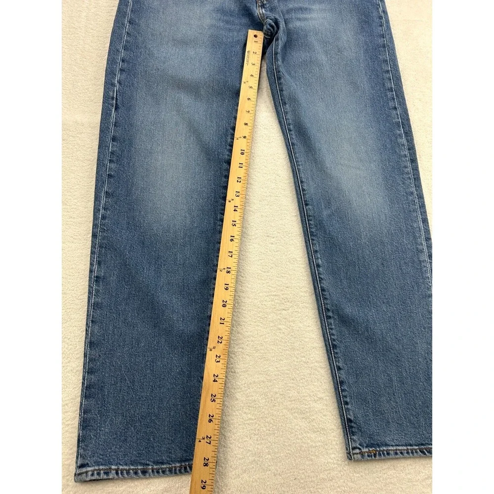 Levi's 502 Premium Men Stretch Blue Jean 33x32 (32x28) Big E Medium Wash Tapered